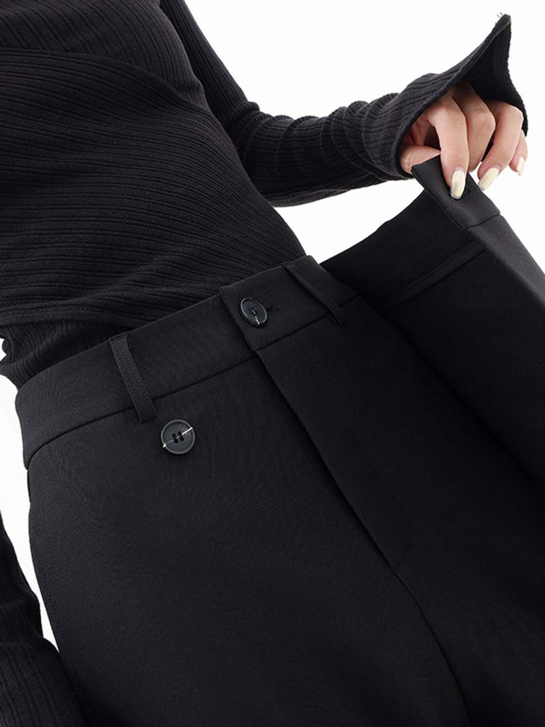 Abbie - High-Waisted Wide-Leg Trousers