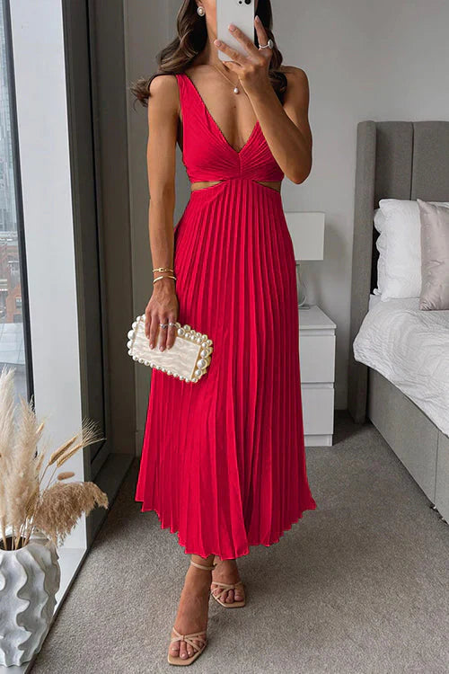 Abigail - Elegant Pleated Evening Dress